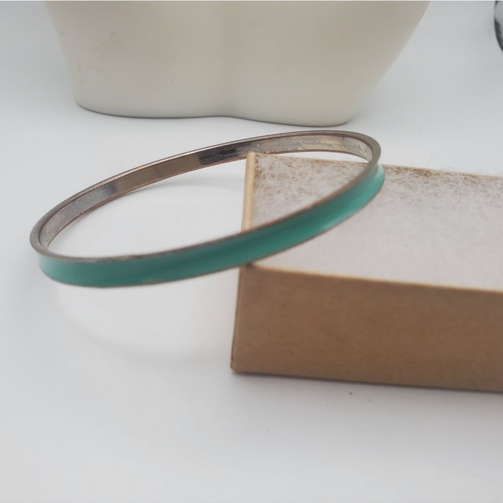 Seagreen enamel 1990s‎ slider bracelet bangle